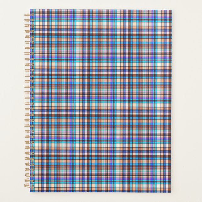 Plaid Fabric Chequered Print Pattern-57688 Planner (Front)