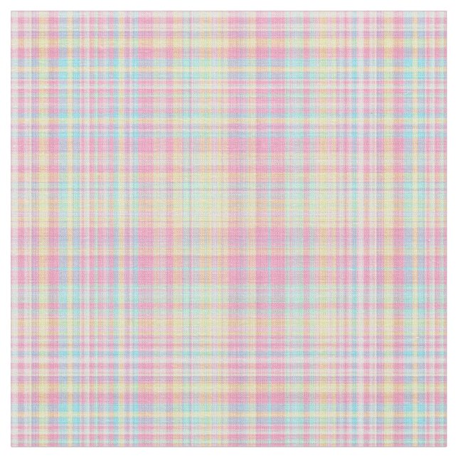 Plaid Fabric-Pastel Baby Blends 01 Fabric (Close Up)