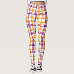 plaid fabric pattern Leggings