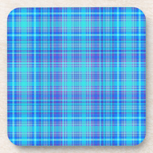 Plaid Fabric Texture Blue Stripes-44008 Coaster