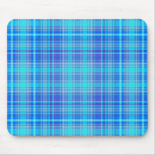 Plaid Fabric Texture Blue Stripes-44008 Mouse Pad