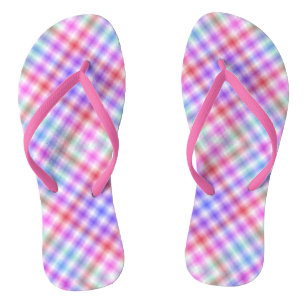 Plaid Fabric Texture Stripes Pattern-18848 Thongs