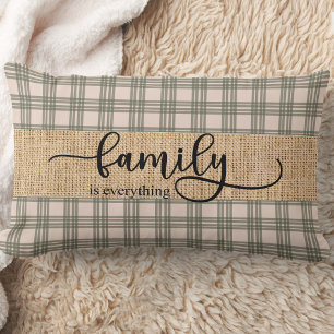 Plaid Farmhouse Lumbar Cushion