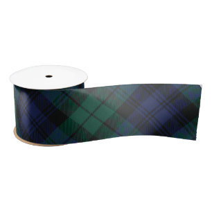 Plaid Festive Classic Rustic Green Purple Tartan Satin Ribbon