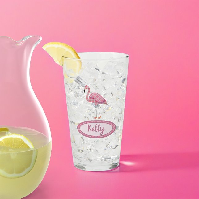 Plaid Flamingo Glass (Creator Uploaded)