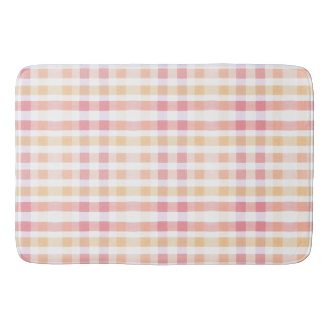 Plaid Floor Bath Mat (Front)