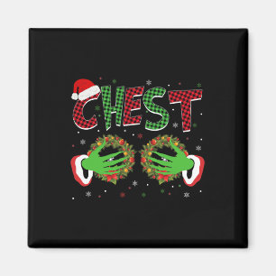 Plaid Funny Couples Christmas Pyjamas Xmas Men Wom Magnet