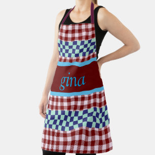 Plaid Gingham Personalised Apron