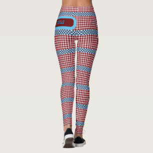 Plaid Gingham Personalised Leggings