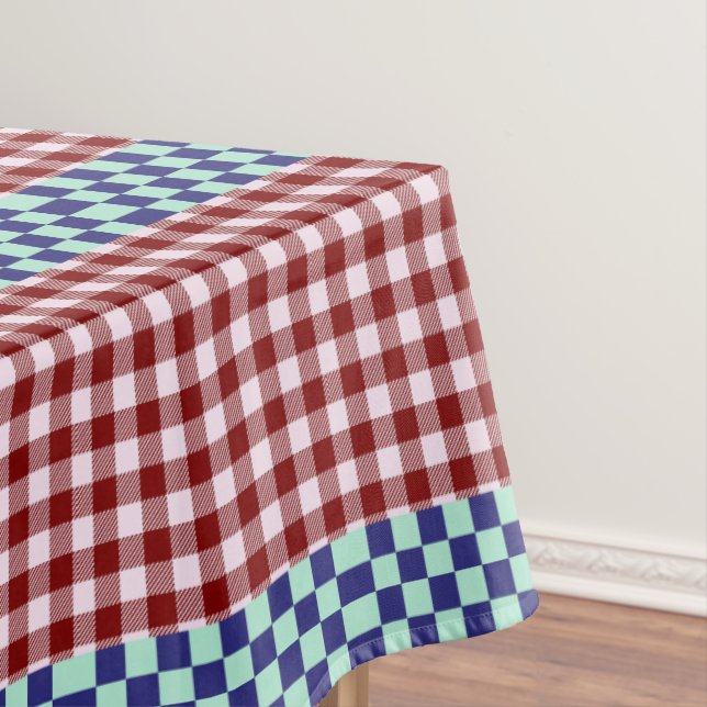 Plaid Gingham Personalised Tablecloth (In Situ)