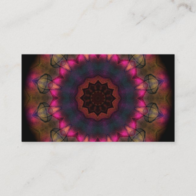 Plaid Glow Business Card (Front)