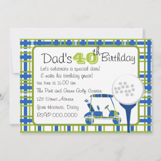 Plaid Golf Invitation