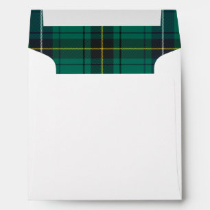 Plaid Green Black Check Henderson Tartan Envelope
