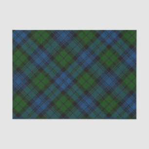 Plaid Green Family Holidays Rustic Tartan Tissue Paper