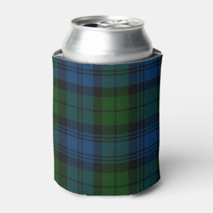 Plaid Green Rustic Campbell Military Tartan Can Cooler