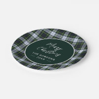 Plaid Green Script Rustic Clan Gordon Tartan