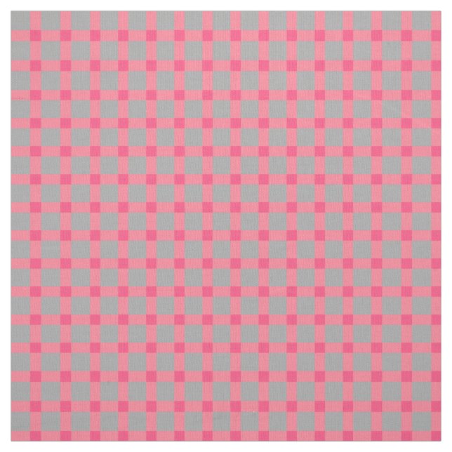 Plaid , grey and pink , grey , pink , pattern , el fabric (Swatch)