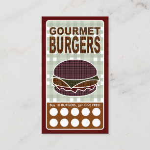 plaid hamburgers loyalty card