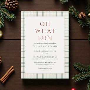 Plaid Holiday Christmas Party Invitation