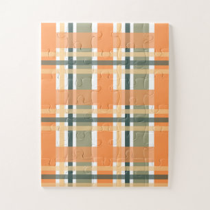 Plaid Holiday Fall Autumn Thanksgiving Harvest Lea Jigsaw Puzzle