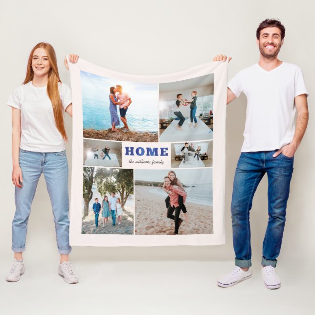 Plaid Home Personalised Photo Blanket (In Situ)