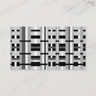 Plaid in Black, White & Grey Business Card