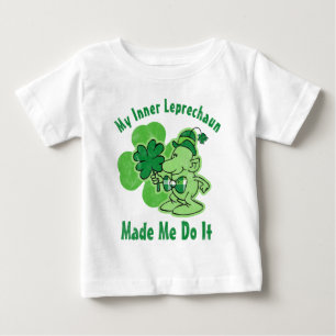 Plaid Inner Leprechaun Baby T-Shirt