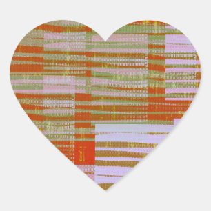Plaid-ish Heart Sticker