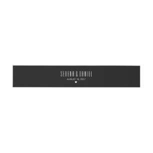 Plaid-ish Modern Wedding Belly Band Invitation Belly Band