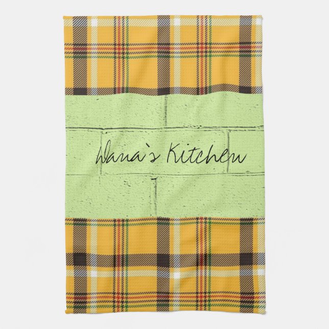 Plaid Kitchen Hand Towel (Vertical)