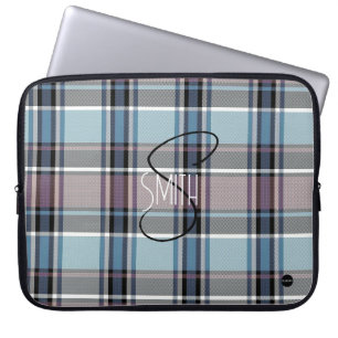 Plaid Laptop Cover with Orange HAMbyWG