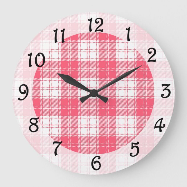 Plaid Large Clock (Front)