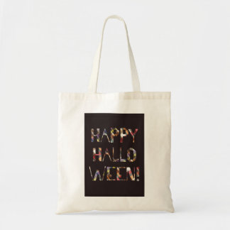 Plaid letter wish a Happy Halloween Tote Bag