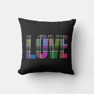 Plaid Love Accent Pillow by HAMbyWG