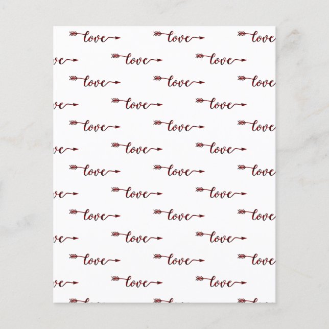 Plaid love arrow scrapbook paper (Front)