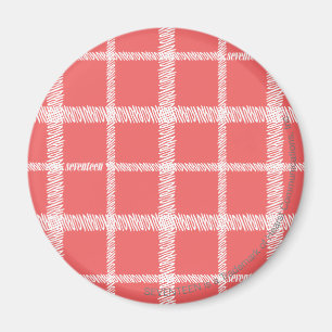 Plaid LtPink Magnet