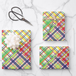 Plaid Madras Gift Wrapping Paper Sheets