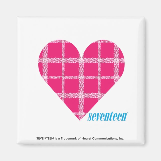 Plaid Magenta 2 Magnet (Front)