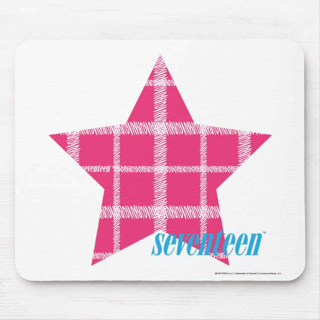 Plaid Magenta 3 Mouse Pad (Front)