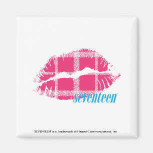 Plaid Magenta Magnet