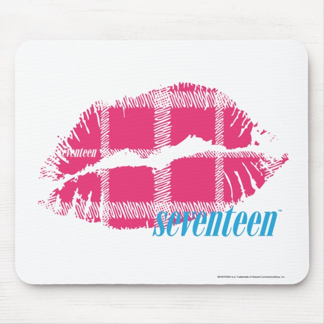 Plaid Magenta Mouse Pad (Front)