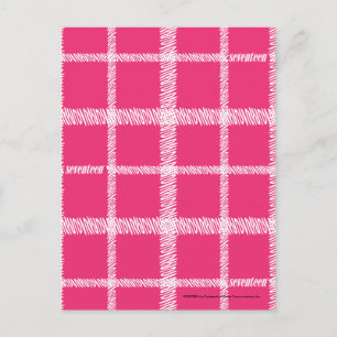 Plaid Magenta Postcard