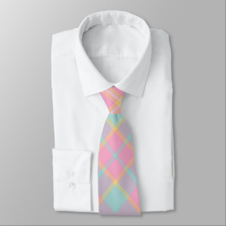 Plaid Men's Tie - Multi Spring Colours {S2D16}