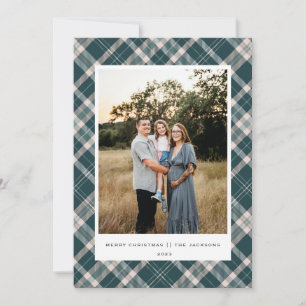 Plaid Merry Christmas Holiday Card