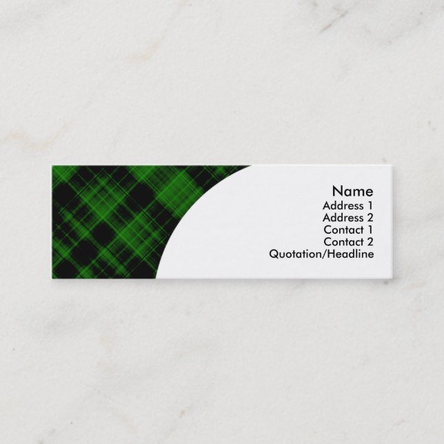 plaid mini business card (Front)