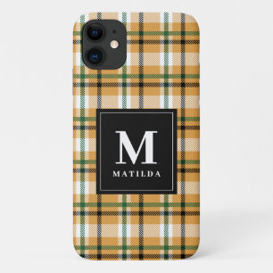 Plaid monogram tartan iPhone 11 case