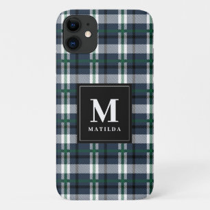 Plaid monogram tartan iPhone 11 case