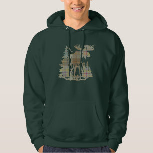 Plaid Moose Hoodie