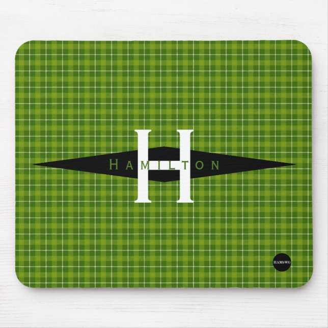 Plaid Mousepad - HAMbyWG - Green (Front)