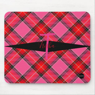 Plaid Mousepad - HAMbyWG - Pink and Red